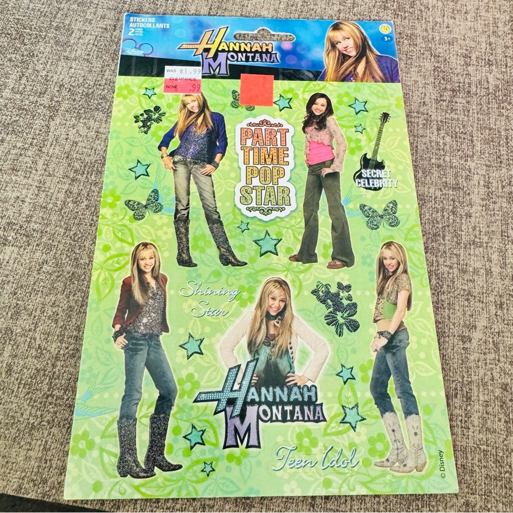 Hannah Montana Double Sided Sticker Pack 🎤💖🪩🌟🎵